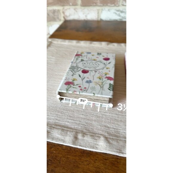 Versa Botany Decorative Box Hidden Storage Book Canvas Wood Set of 2 Floral - Picture 14 of 14